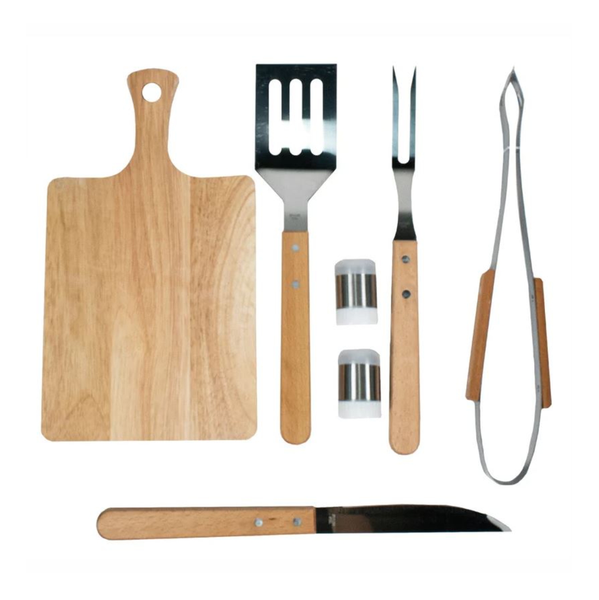 Set x7 Para Parrillada Asado BBQ estuche